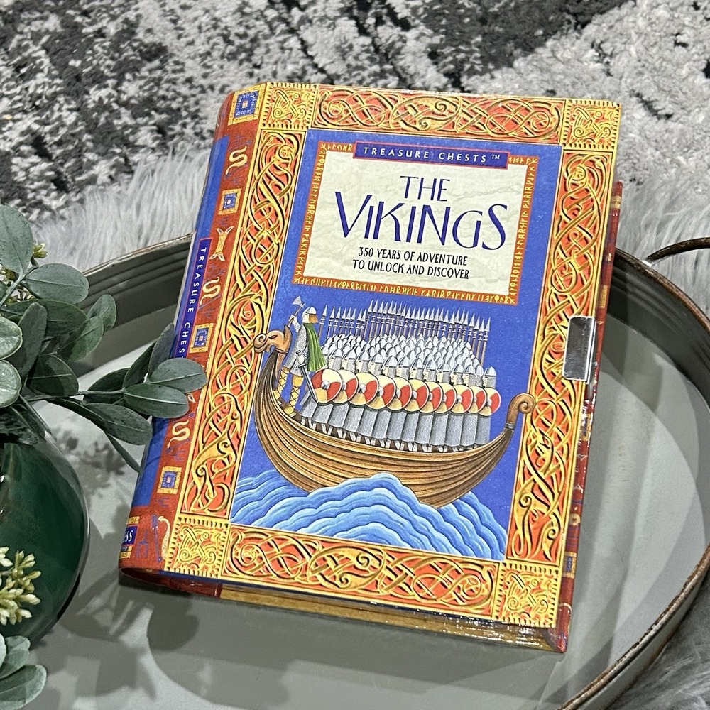 Vintage The Vikings Treasure Chest Book Kit 1997 Fiona Macdonald Running Press